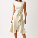 Sukienka Midi Elegancka – Stylowy Krój z Falbanami na Wesele 6