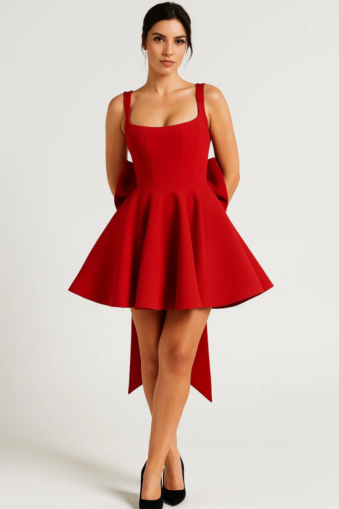 Sukienka Mini na Wesele – Gorsetowy Krój z Trenem na Wyjątkowe Okazje 6