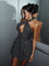 Sukienka na Wesele – Elegancka Bodycon z Wycięciem i Wzorem w Kropki 6