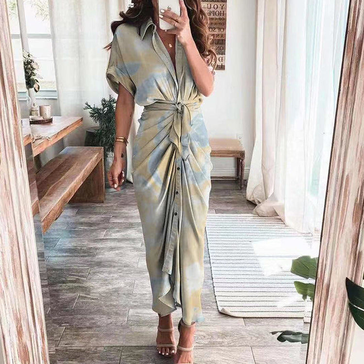 Sukienki Letnie – Elegancka Satynowa Sukienka Koszulowa Na Każdą Okazję 2