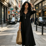 Sukienki Maxi Boho – Elegancki Dekolt w Serek na Letnie Dni 8