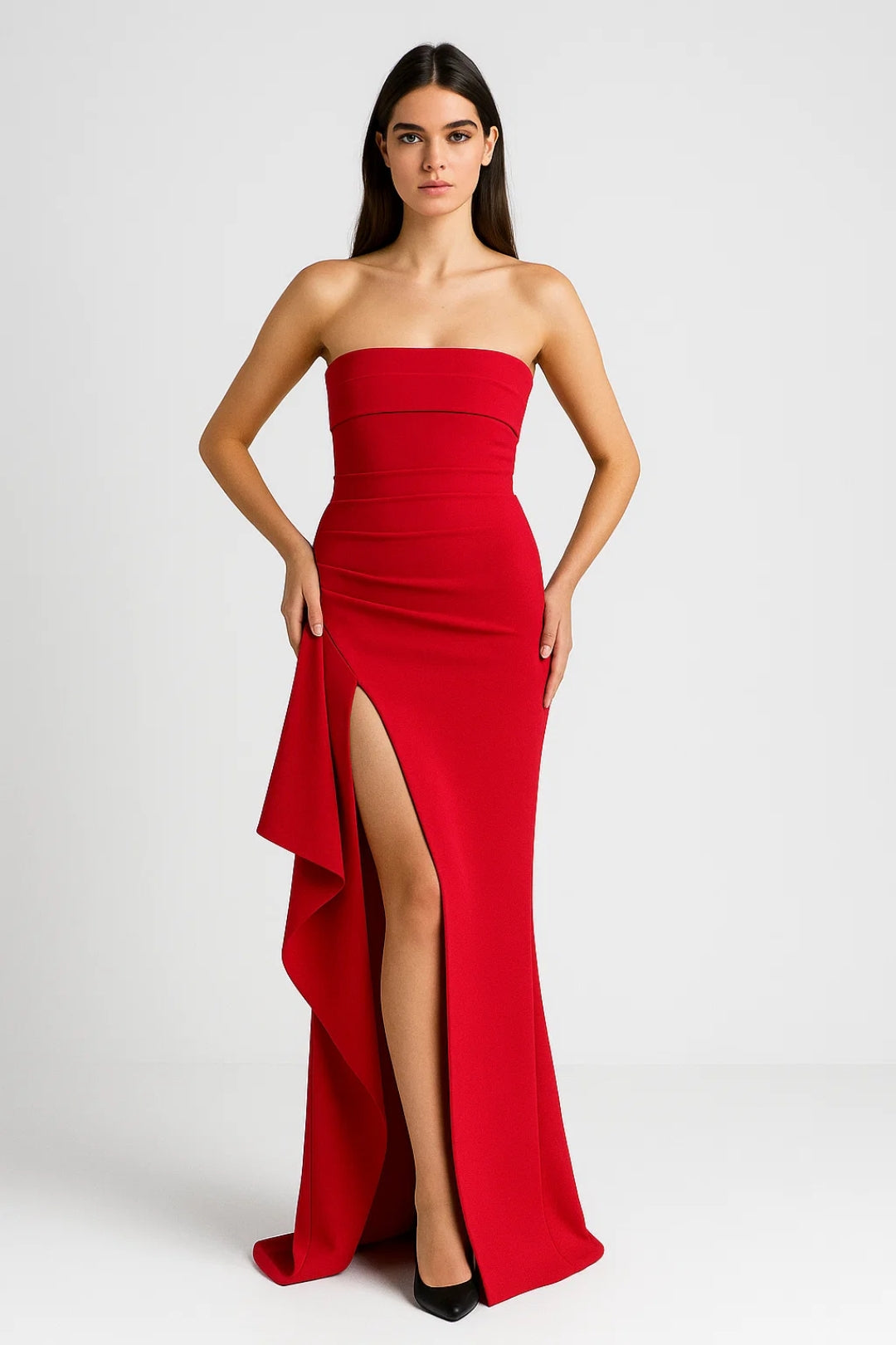 Sukienki Maxi – Obcisły Gorset i Zmysłowe Rozcięcie na Wesele 5