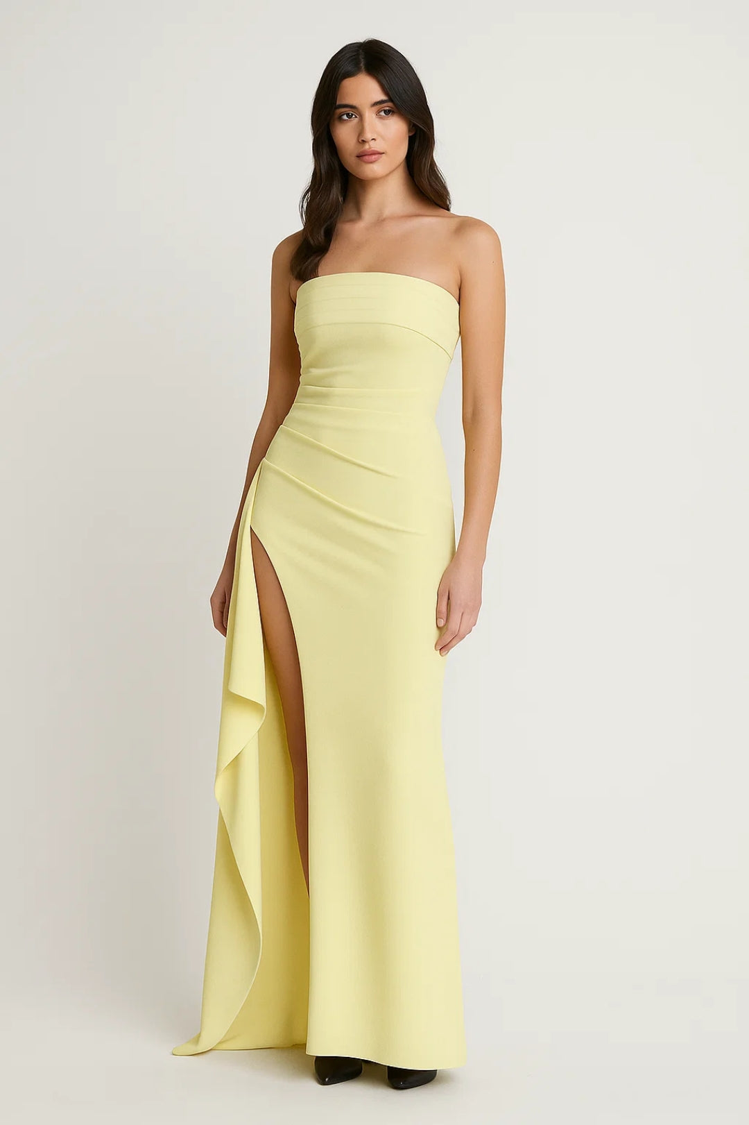 Sukienki Maxi – Obcisły Gorset i Zmysłowe Rozcięcie na Wesele 7