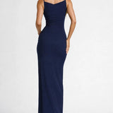 Sukienki Maxi – Obcisły Krój z Wysokim Rozcięciem na Wesele 1