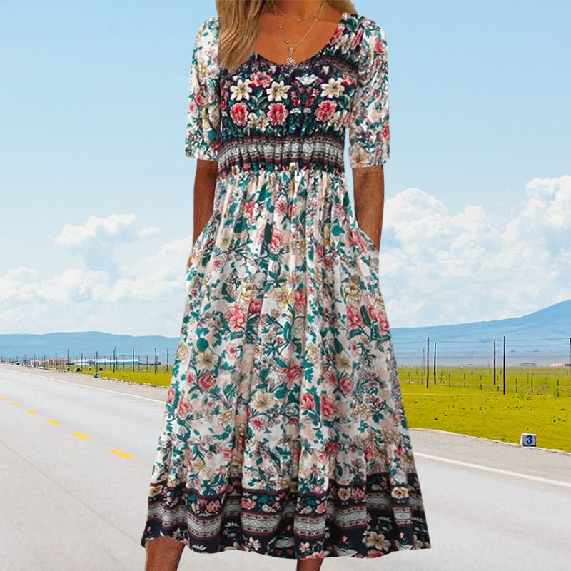 Sukienki na Wesele – Elegancki Boho Print i Komfort na Każdą Okazję 1