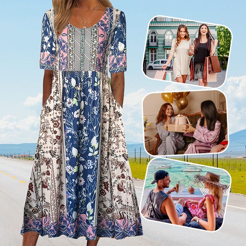 Sukienki na Wesele – Elegancki Boho Print i Komfort na Każdą Okazję 4