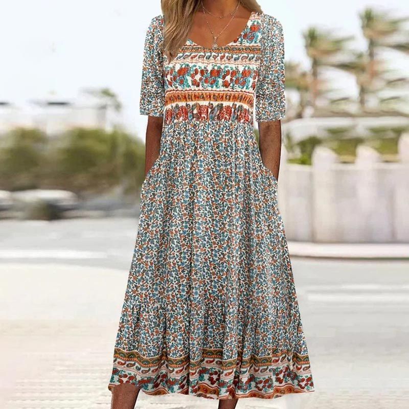 Sukienki na Wesele – Elegancki Boho Print i Komfort na Każdą Okazję 9