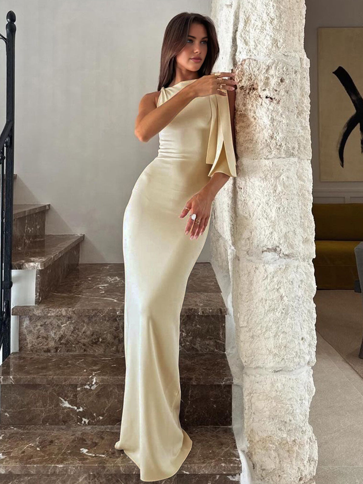 Suknia Ślubna – Elegancka Wiązana Maxi na Letnią Ceremonię 1