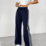 Damska Spodnie dresowe z Wysokim Stanem | Szerokie Nogawki