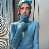 Damska Sweter z Golfem | Długi Rękaw