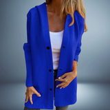 Damska Kurtkę z Kapturem na Guziki | Długa