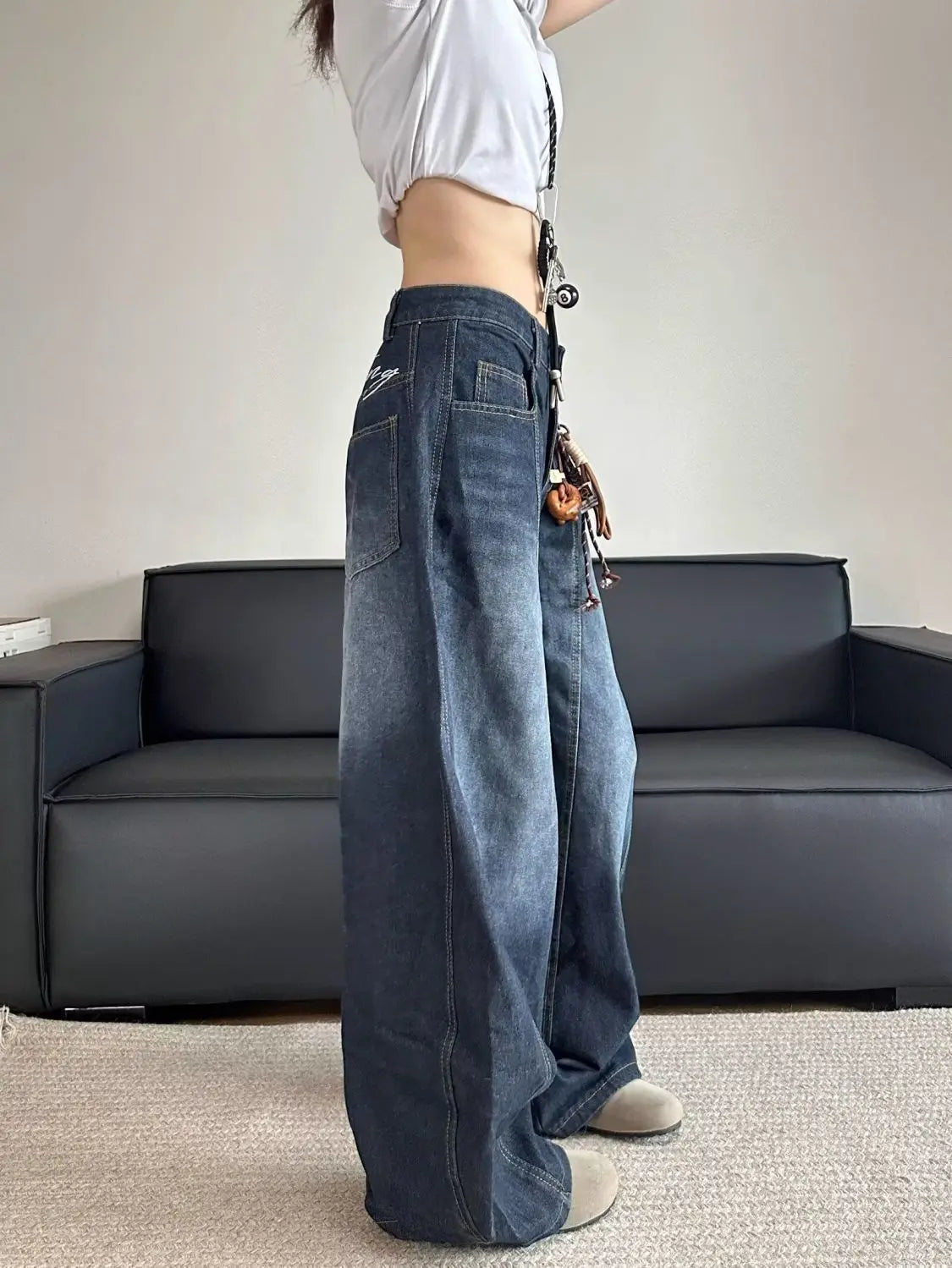 Zesty Damskie Dżinsy – Stylowe Luźne Vintage na Co Dzień 3