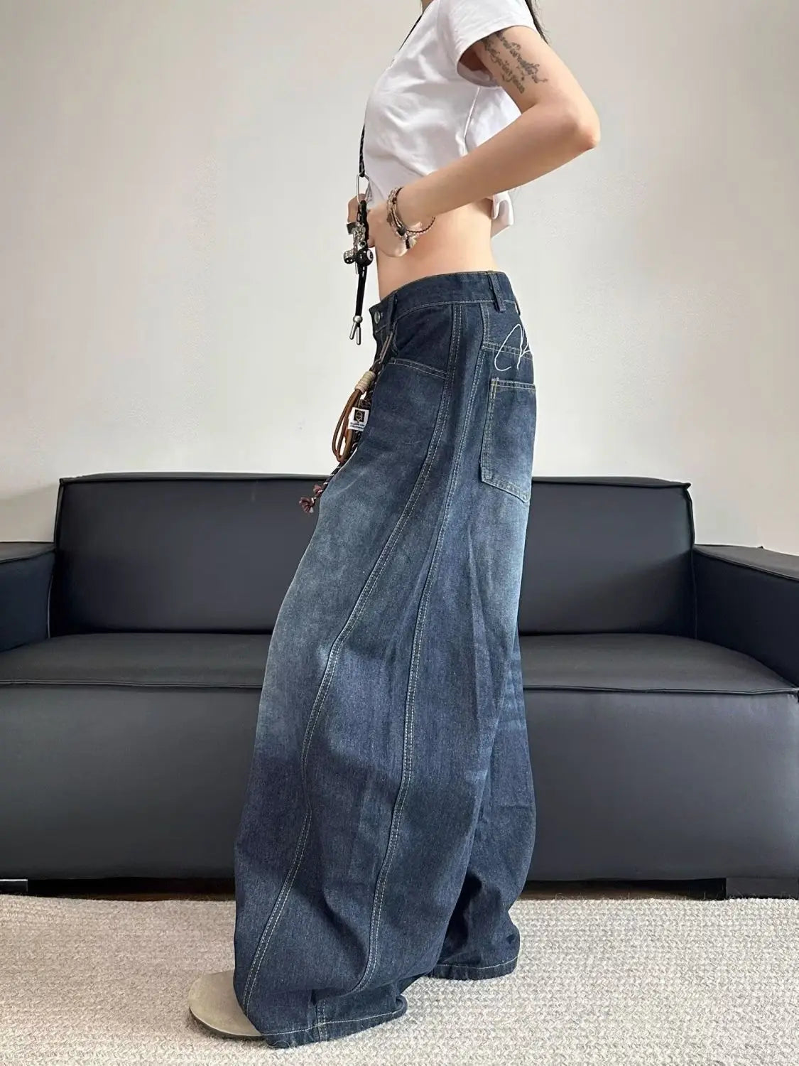 Zesty Damskie Dżinsy – Stylowe Luźne Vintage na Co Dzień 4