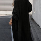 Damska Długi Kardigan | Otwarty Przód z Kieszeniami