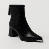 Botki Damskie - Eleganckie Minimalistyczne Zimowe