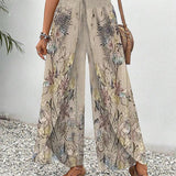 Damska Spodnie z Szerokimi Nogawkami | Elastyczny Pas