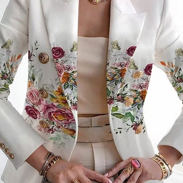 Damska Marynarka w kwiaty | Nieformalne