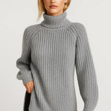 Sweter Damski - Stylowy Golf Zimowe Dni