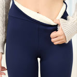 Damska Legginsy z Wysokim Stanem | Podszewka Zimowa