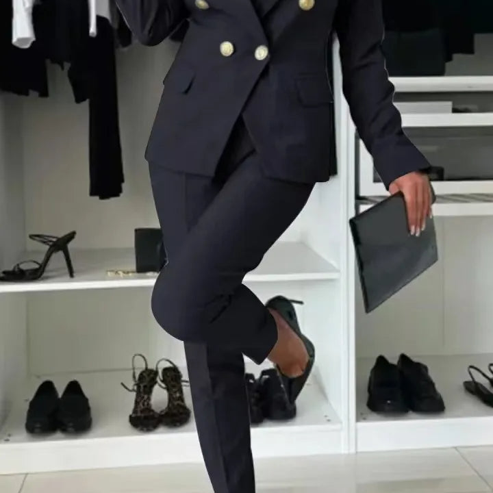 Damska Garnitur Marynarka z Dopasowaniem | Elegancki