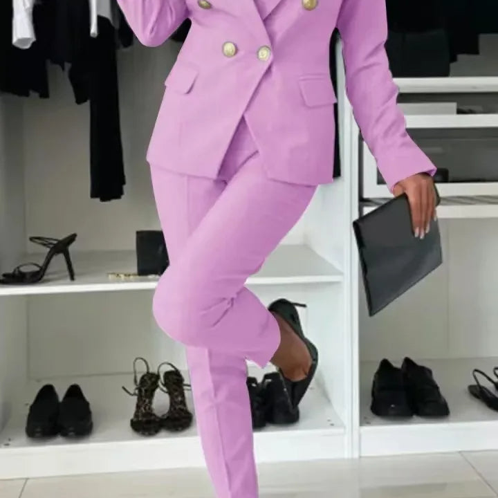 Damska Garnitur Marynarka z Dopasowaniem | Elegancki