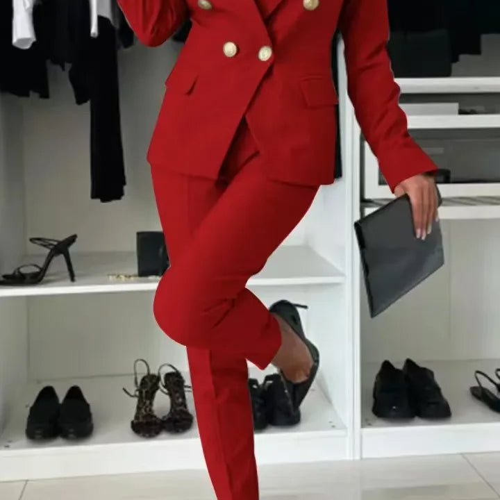 Damska Garnitur Marynarka z Dopasowaniem | Elegancki