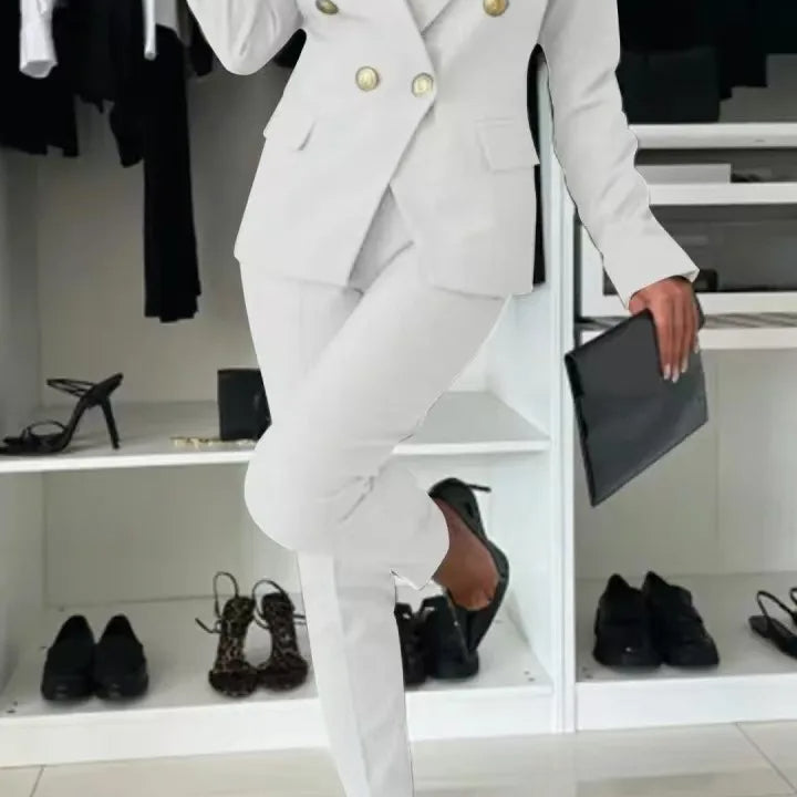 Damska Garnitur Marynarka z Dopasowaniem | Elegancki