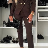 Damska Garnitur Marynarka z Dopasowaniem | Elegancki