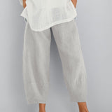 Damska Luźne Spodnie 3/4 | Szeroka Nogawka