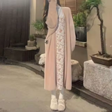 Damska Długi Sweter Kardigan | Ponadgabarytowy