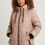 Płaszcz Damski – Stylowy Parka Ciepły Golf Wygodny Zamek