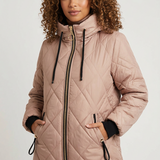 Płaszcz Damski – Stylowy Parka Ciepły Golf Wygodny Zamek