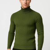 Sweter Męski - Elegancki Warkoczowy Splot Zimowe Dni