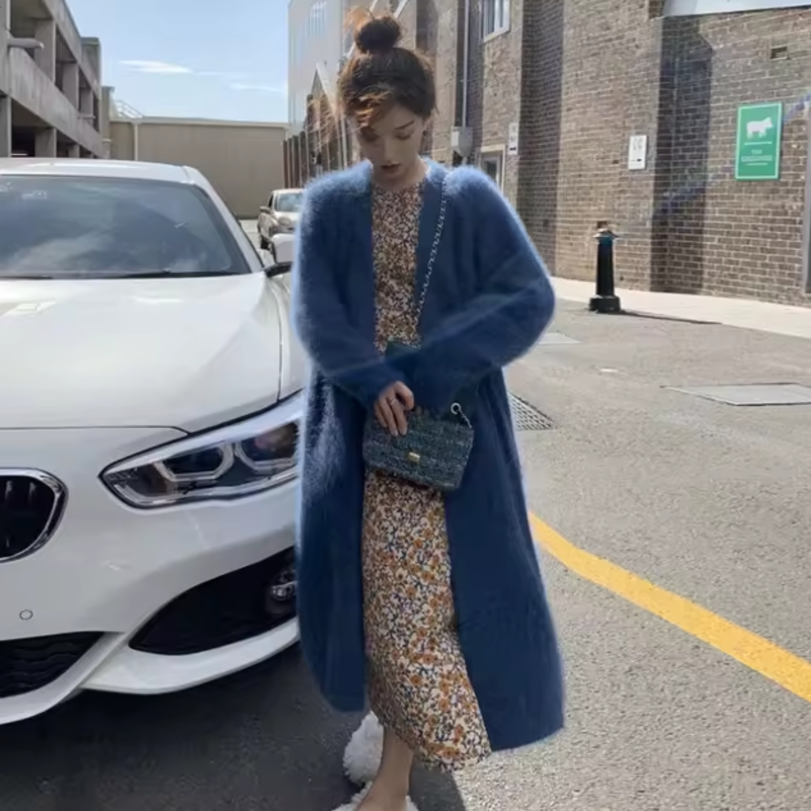 Damska Długi Sweter Kardigan | Ponadgabarytowy